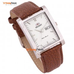 Orient for men leather brown plate white code OR0006